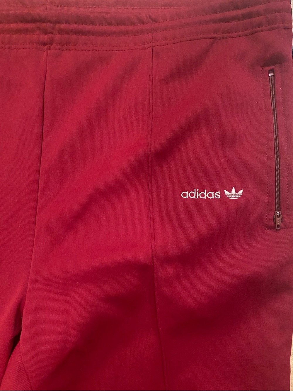 Adidas Men’s Vintage Maroon Trefoil Taiwan Y2K Track Suit 70s 80s Size L - Picture 8 of 15